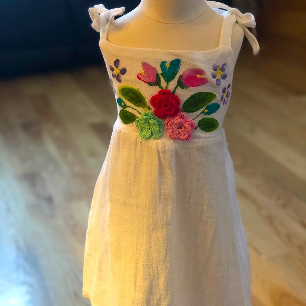Hand Decorated Dress from Mexico